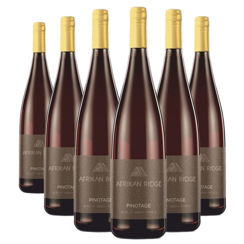 Case of 6 Afrikan Ridge Pinotage 75cl Red Wine